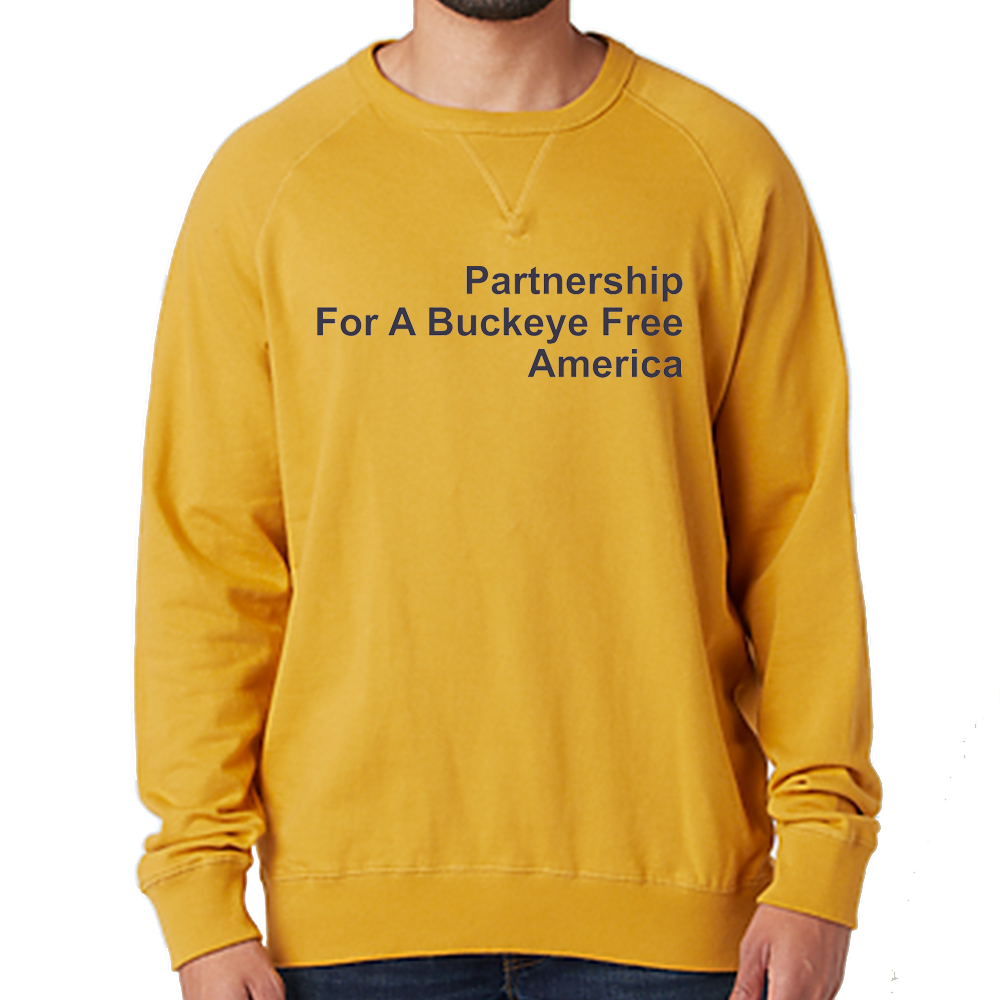 Partnership for a Buckeye Free America Crew Sweatshirt - Maize