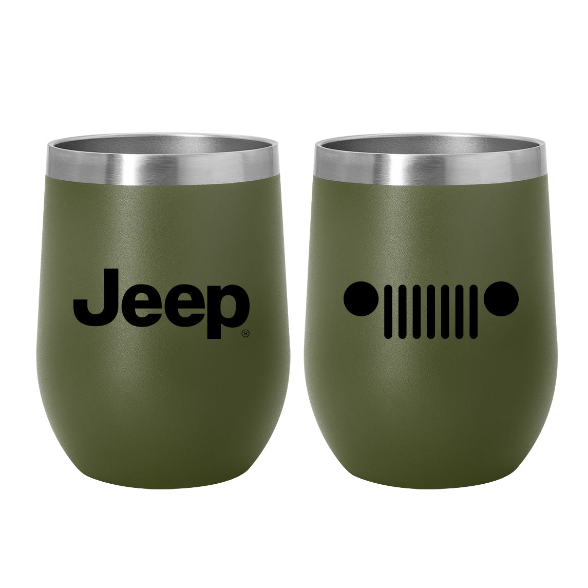 Jeep Insulated Wine Tumbler - Military Green Matte