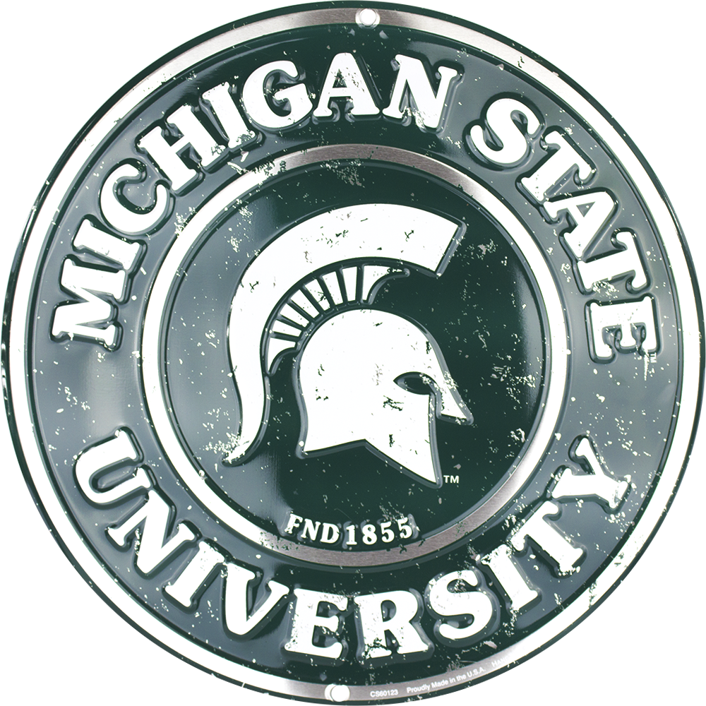 Metal Sign - Michigan State Spartans Circle