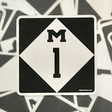 Sticker - M1 Woodward Ave.-Sticker-Detroit Shirt Company