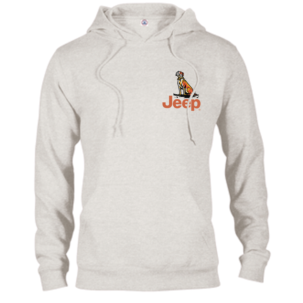 Mens Jeep® Built/Dogs Hoodie - Oatmeal Heather
