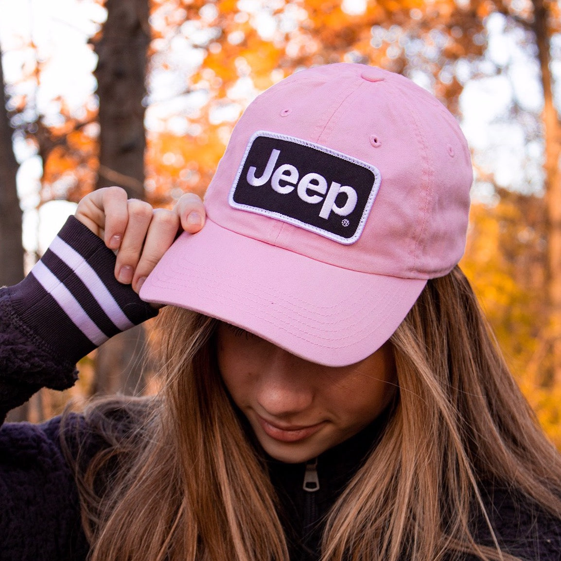 Hat - Jeep Chino Twill Patch - Pink