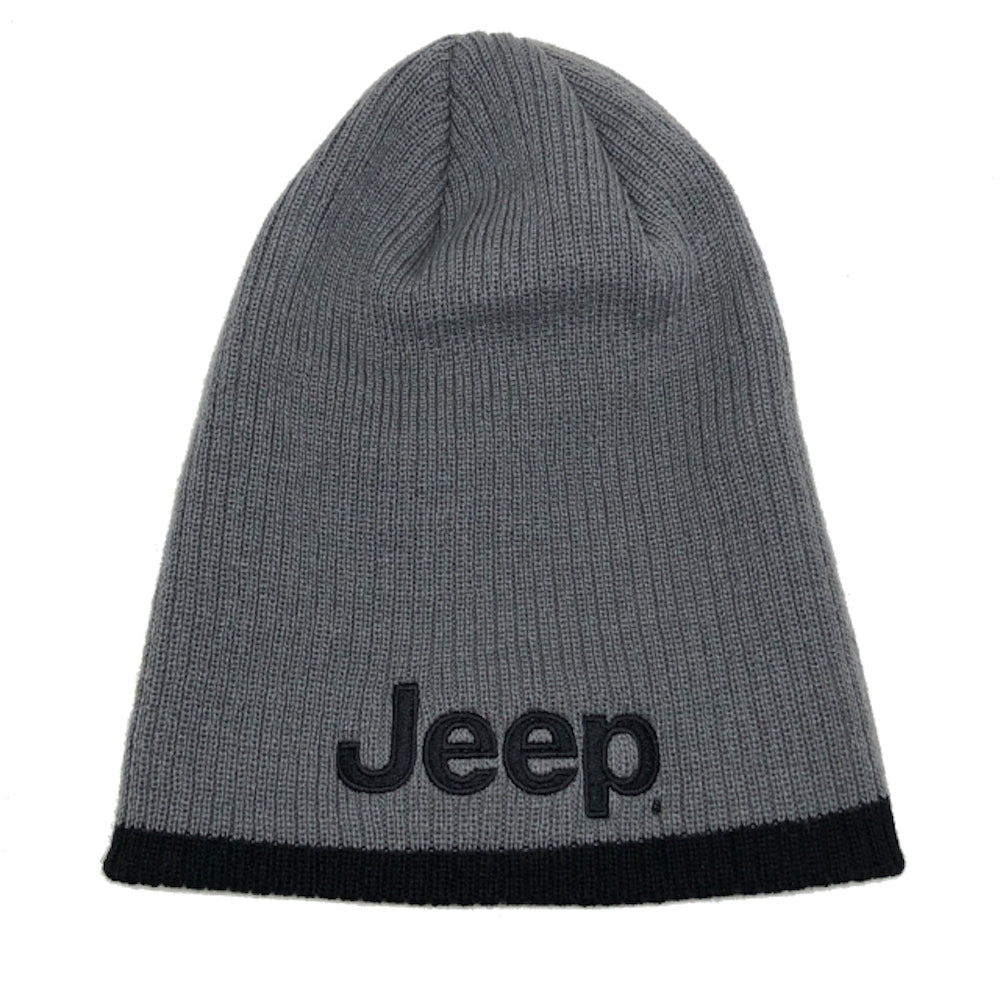 Hat - Jeep Knit Beanie- Grey/Black