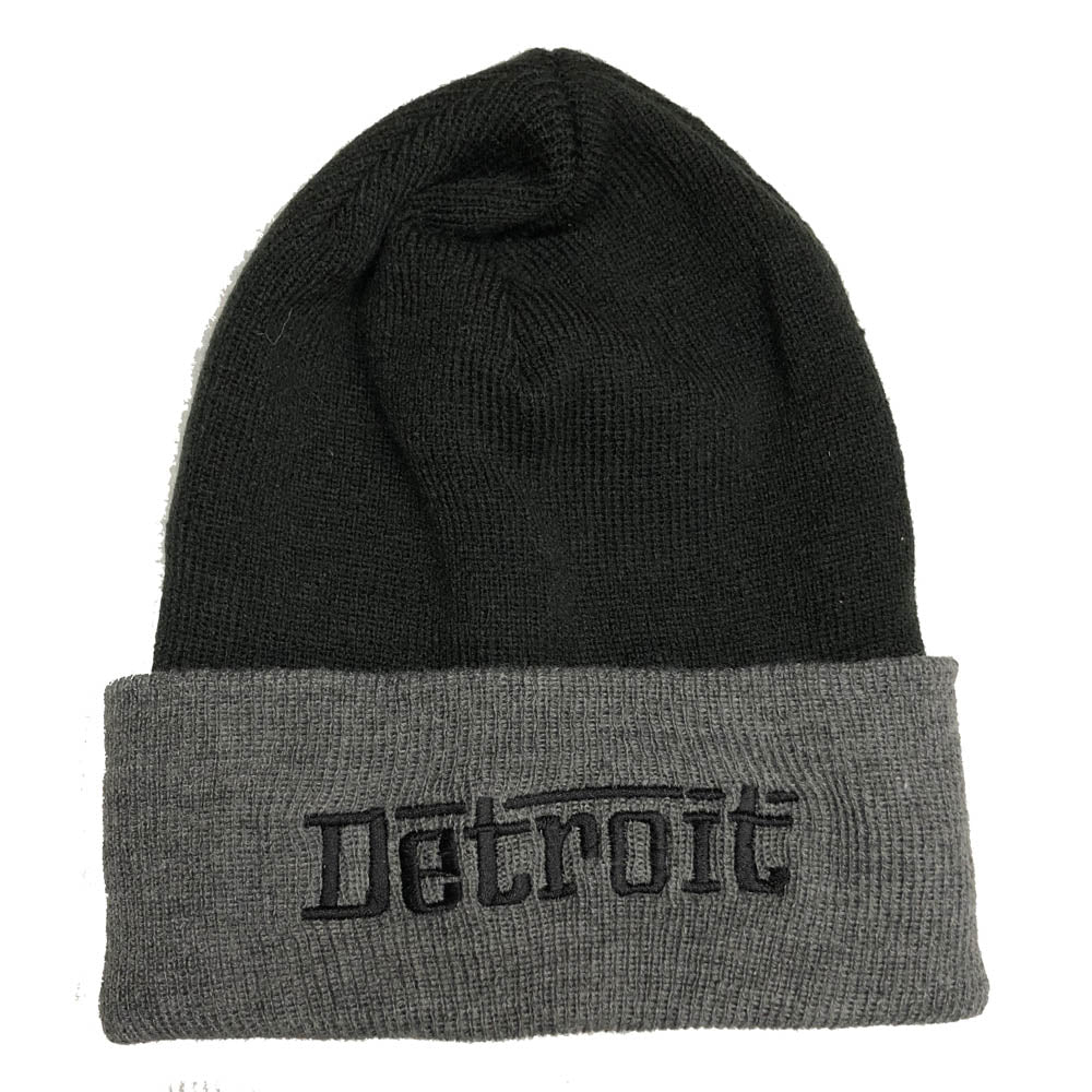 Hat - Detroit Grigio Flip Knit - Black/Grey