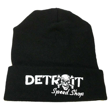 Hat - Detroit Bones Flip Knit - Black-Hats-Detroit Shirt Company
