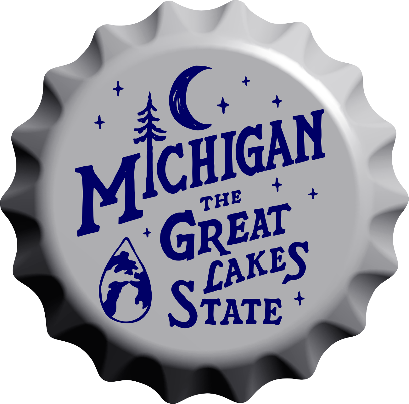 Sign - Michigan Vintage Bottle Cap-Sign-Detroit Shirt Company
