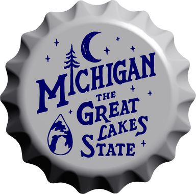 Sign - Michigan Vintage Bottle Cap-Sign-Detroit Shirt Company