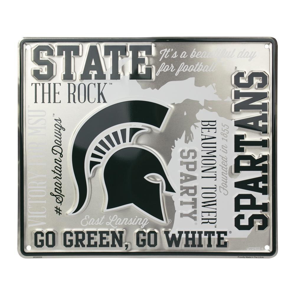 Metal Sign - Michigan State Spartans Fan Cloud Sign