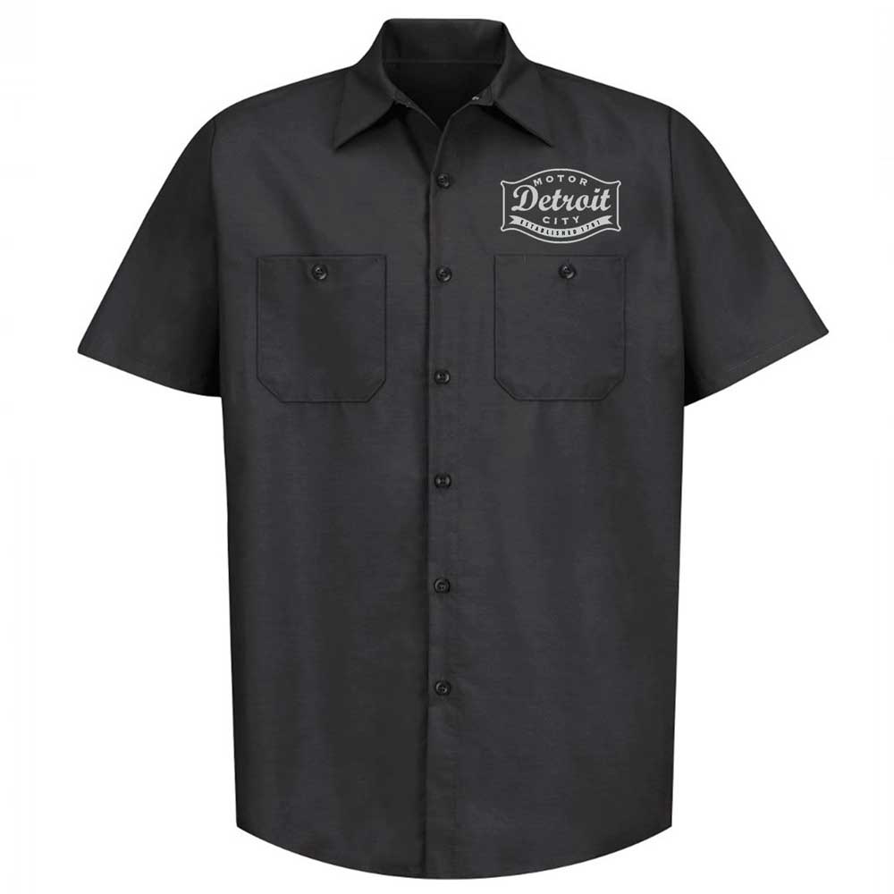 Mens Detroit Buckle Mechanic Shirt - Black