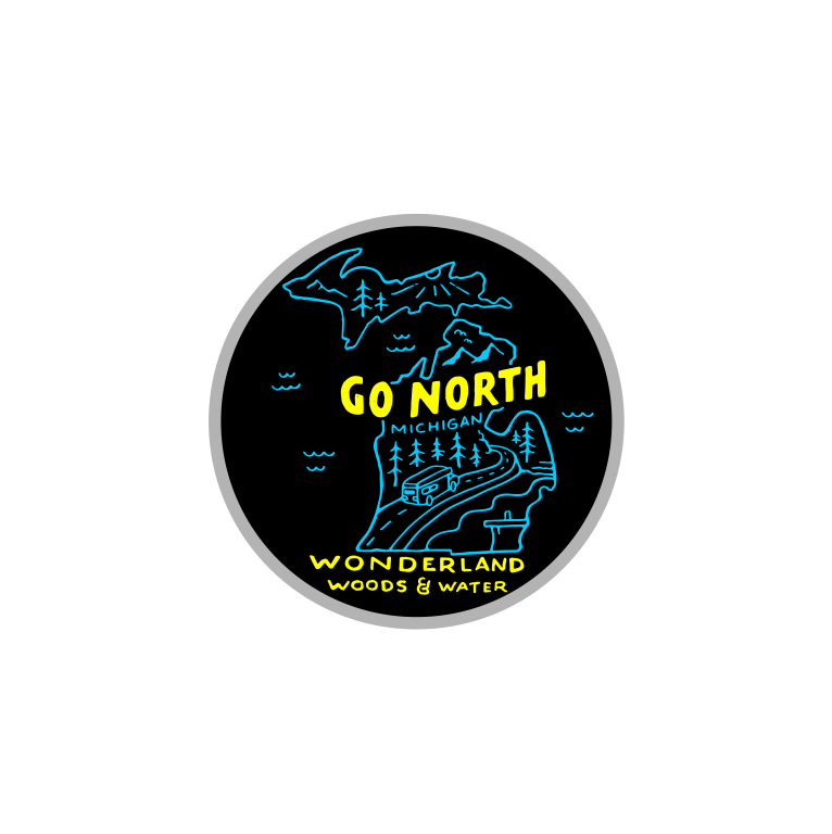 Sticker - Michigan Go North Circle