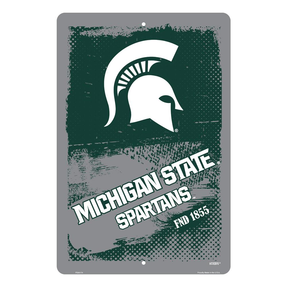 Metal Sign - Michigan State Spartans Grunge