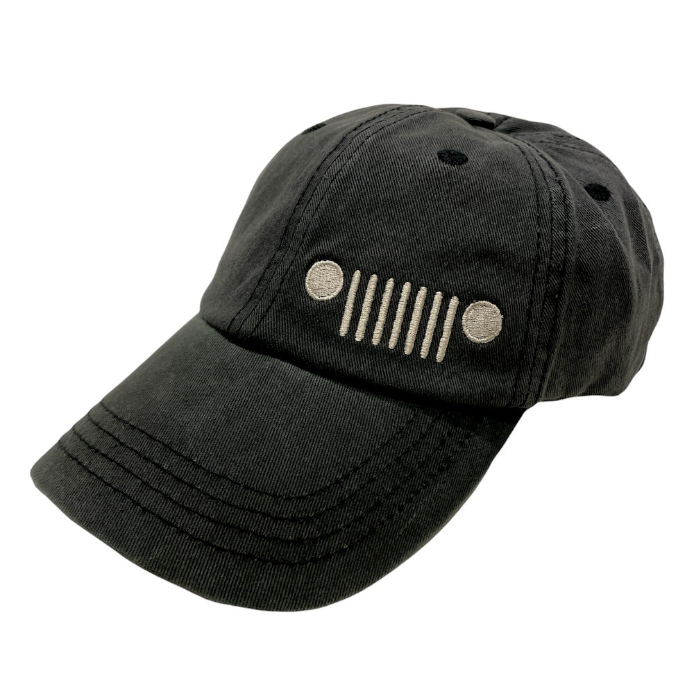 Hat - Jeep Grille Chino Twill Hat - Washed Black