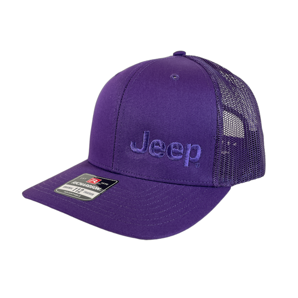 Hat - Jeep Text TONAL Trucker - Purple