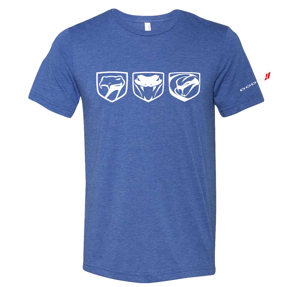 Mens Dodge Viper Tri-Logo T-shirt (Heather Royal)