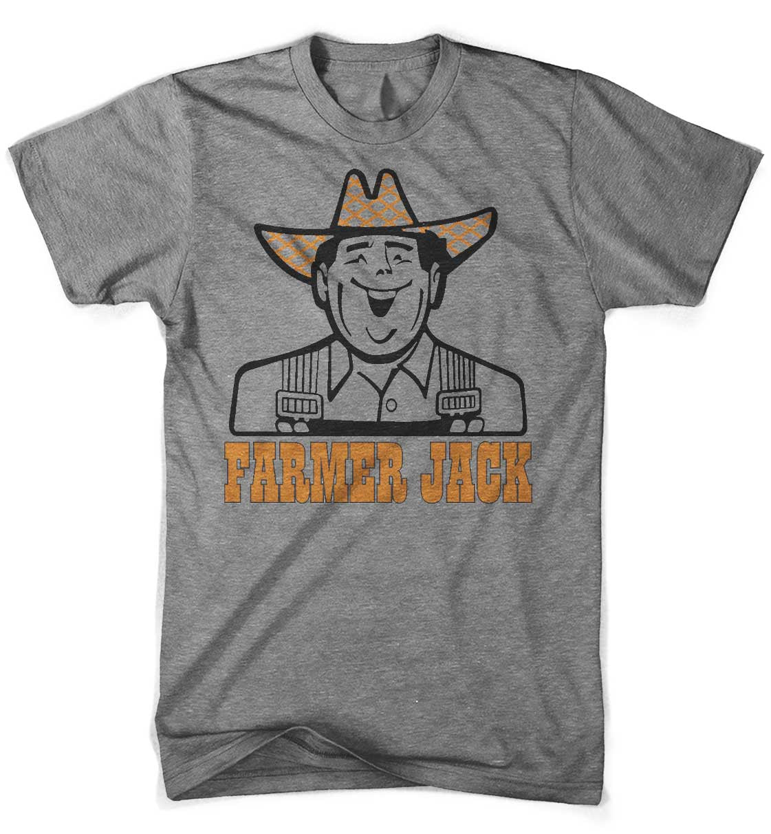 Mens Triblend Farmer Jack T-shirt (Grey) | Detroit Shirt Co.