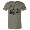 Mens Jeep® CJ - LDD Series - Triblend Military Green T-Shirt