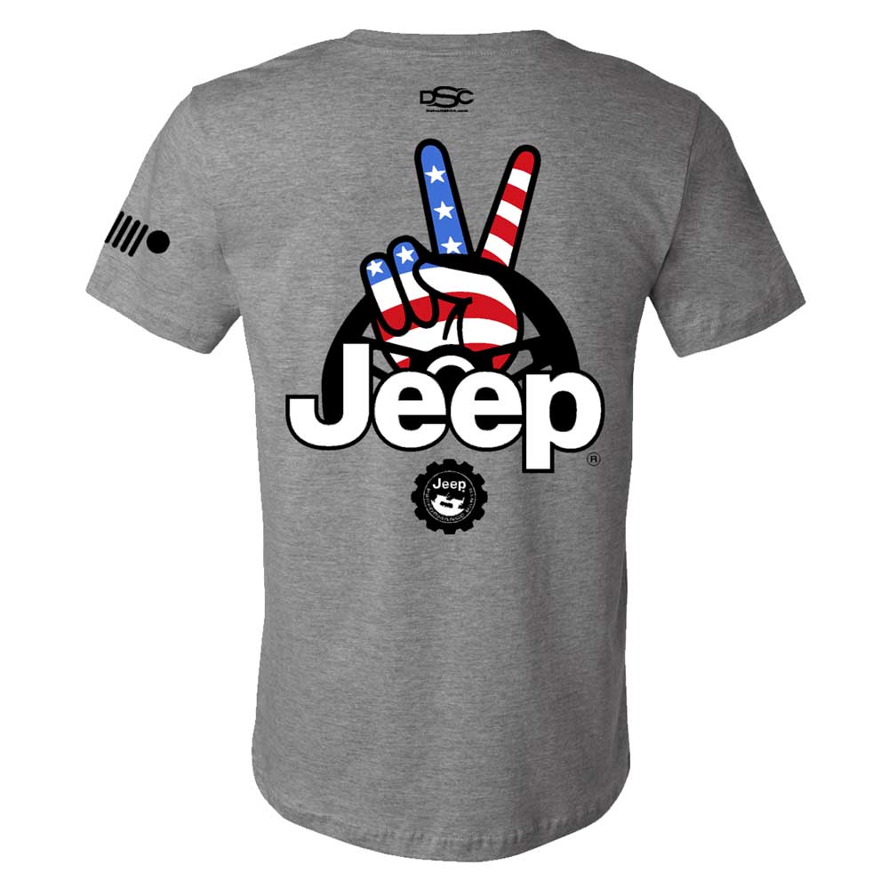 Mens Jeep® Wave USA T-Shirt - Graphite Heather