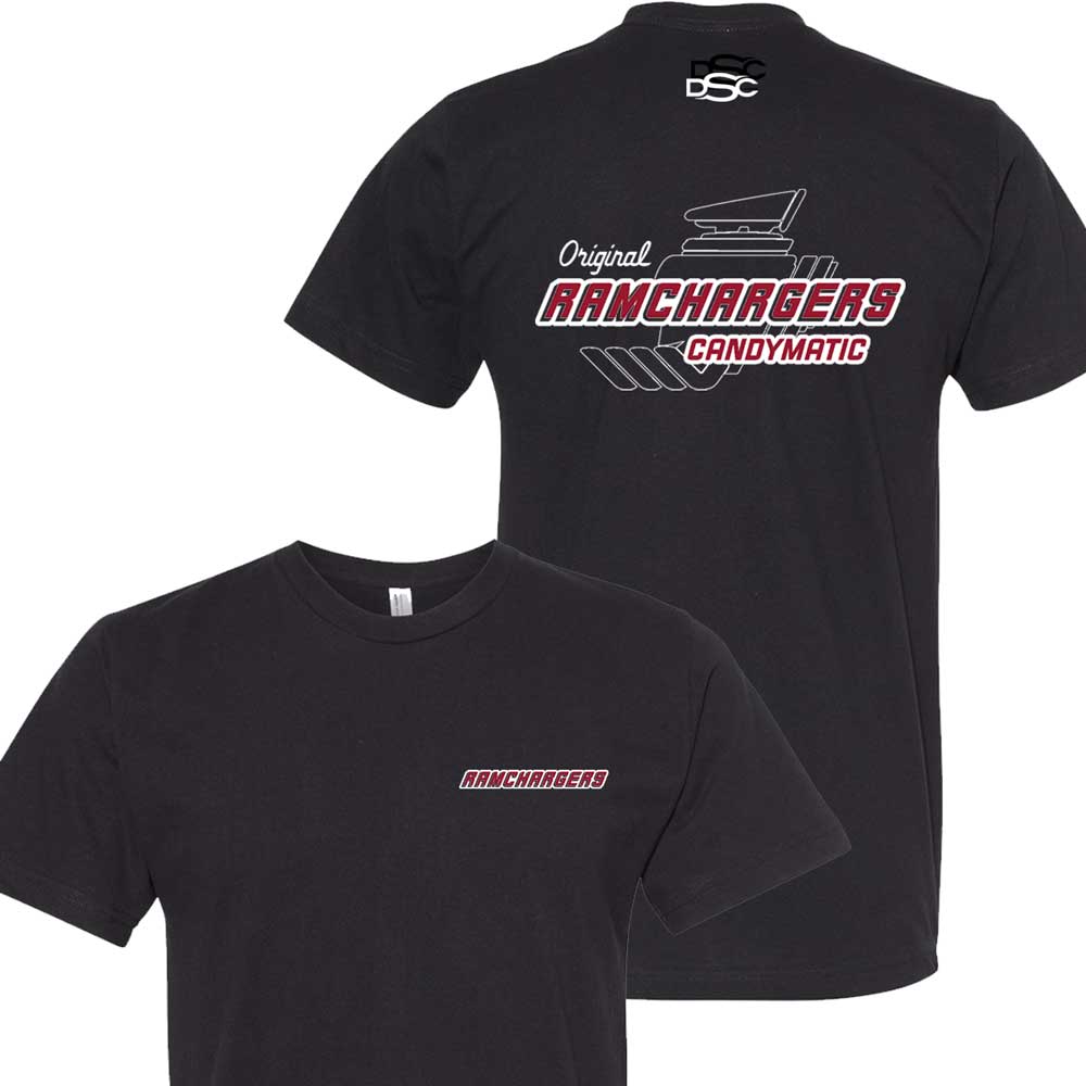 Mens Ramchargers Stacked Logo T-shirt (Black Triblend)