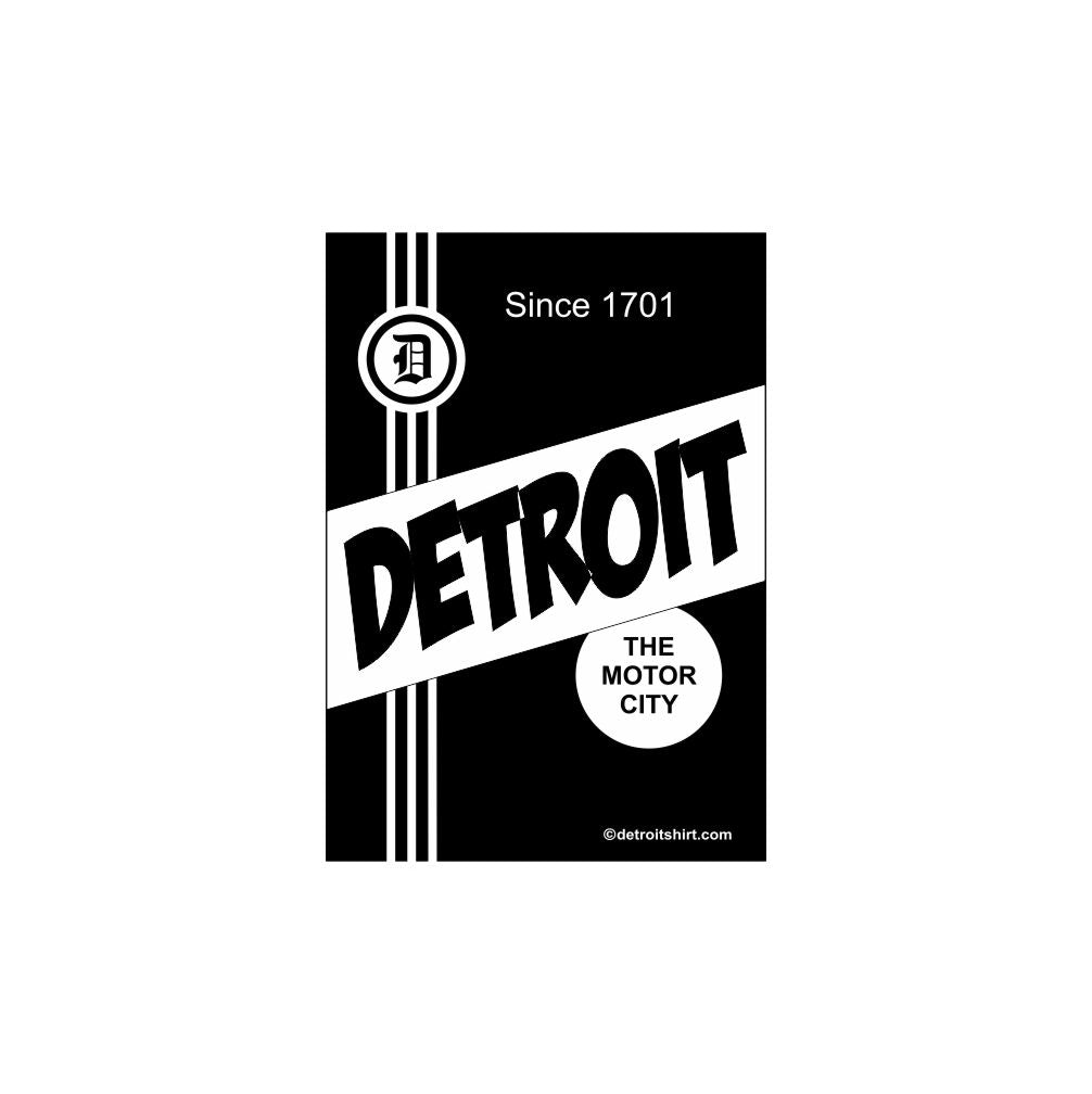 Sticker - Detroit Label Black