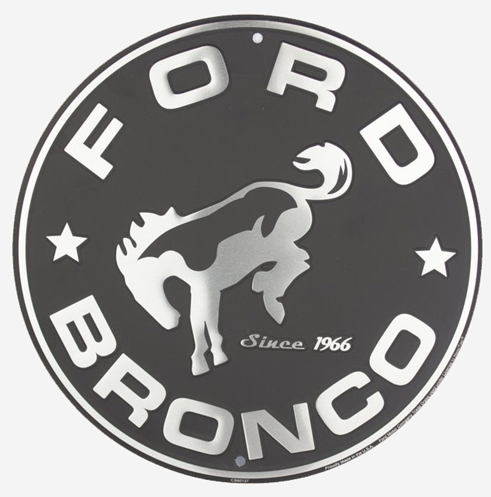Metal Sign - Ford Bronco Circle