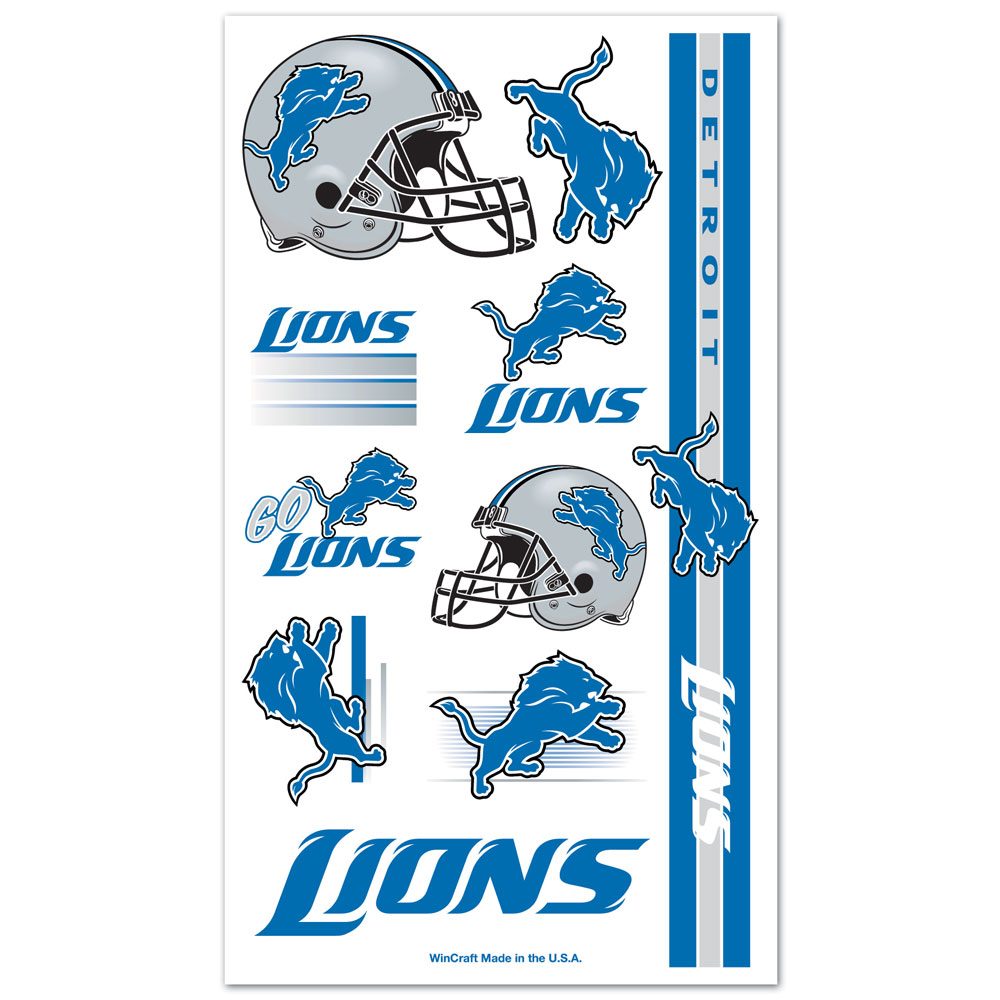 Detroit Lions - Tattoo Sheet
