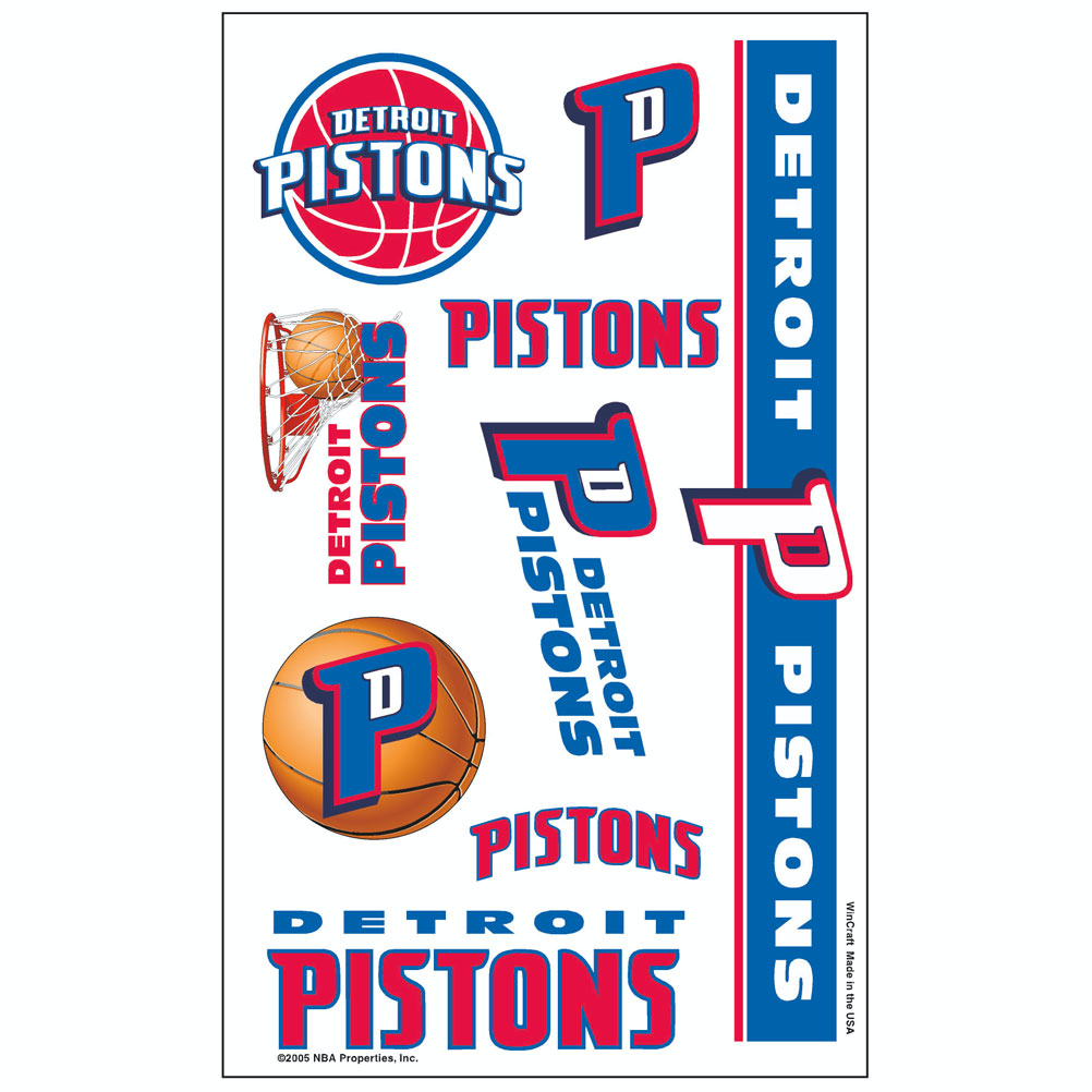 Detroit Pistons - Tattoo Sheet