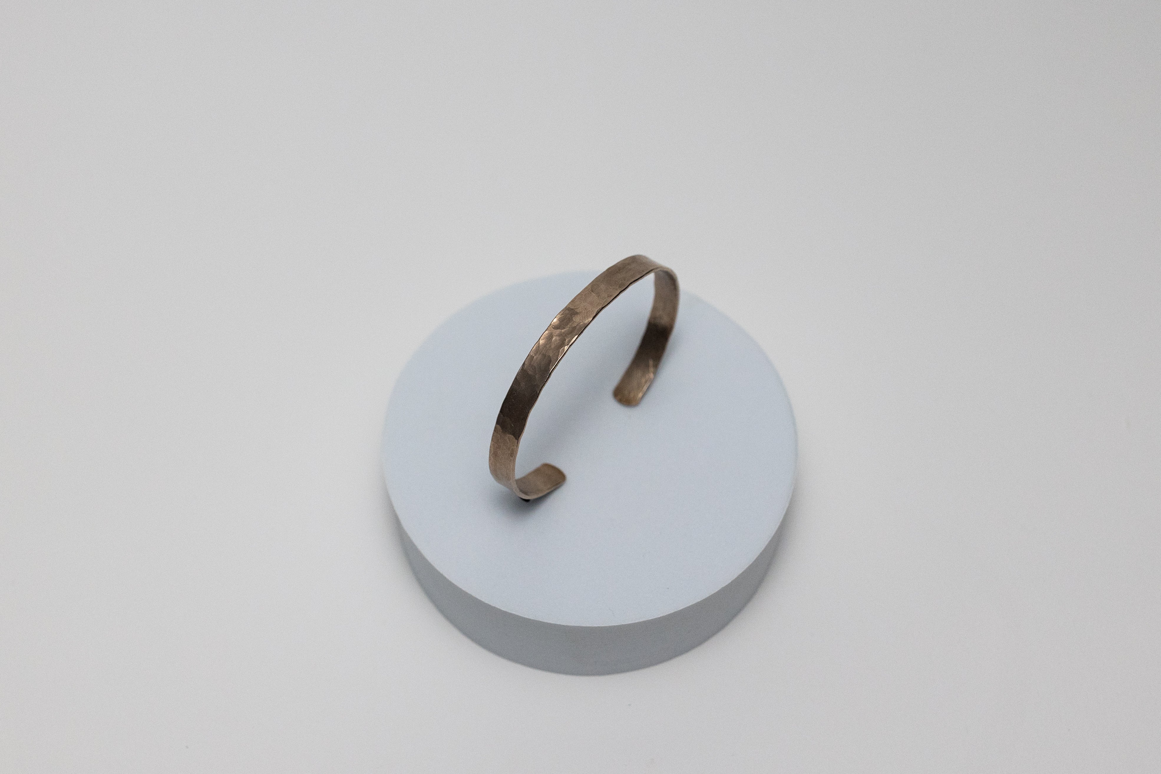 Stop & Breathe Cuff | Upcycled Automotive Copper Brake Line Hammered for Texture