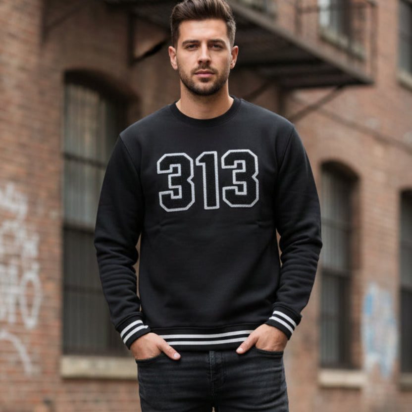 Crew Sweatshirt - Detroit Chenille 313