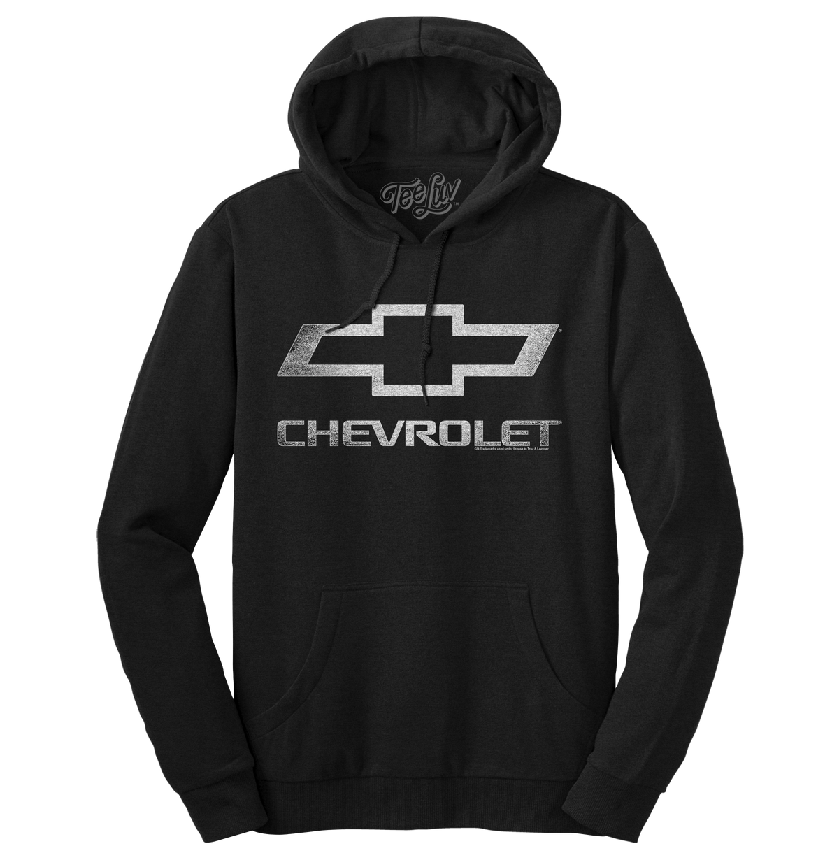 Chevrolet Logo Pullover Hooded Fleece Sweatshirt - Black — Detroit ...