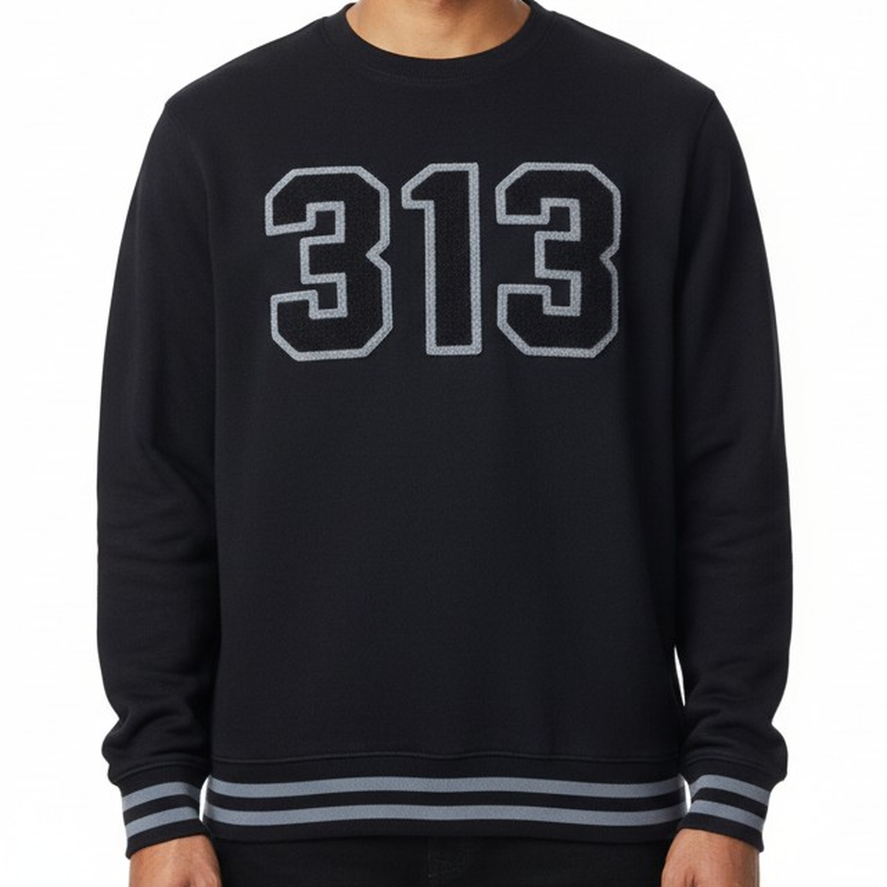 Crew Sweatshirt - Detroit Chenille 313