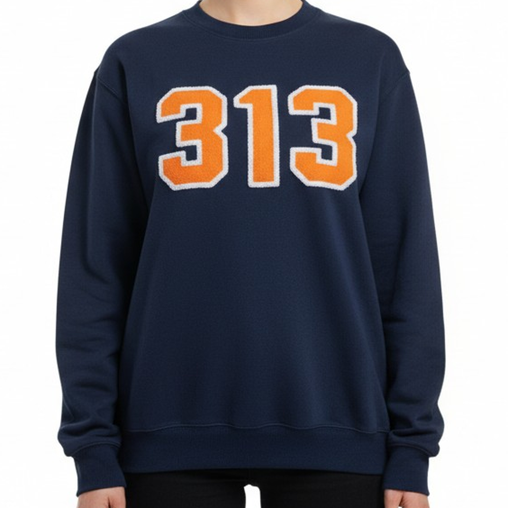 Crew Sweatshirt - Detroit Chenille 313
