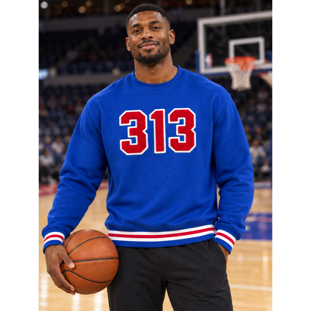 Crew Sweatshirt - Detroit Chenille 313
