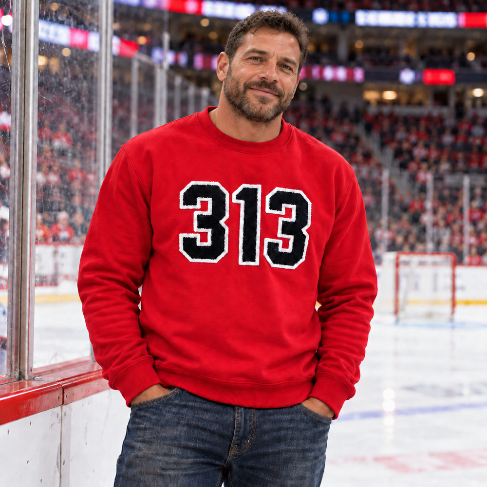 Crew Sweatshirt - Detroit Chenille 313