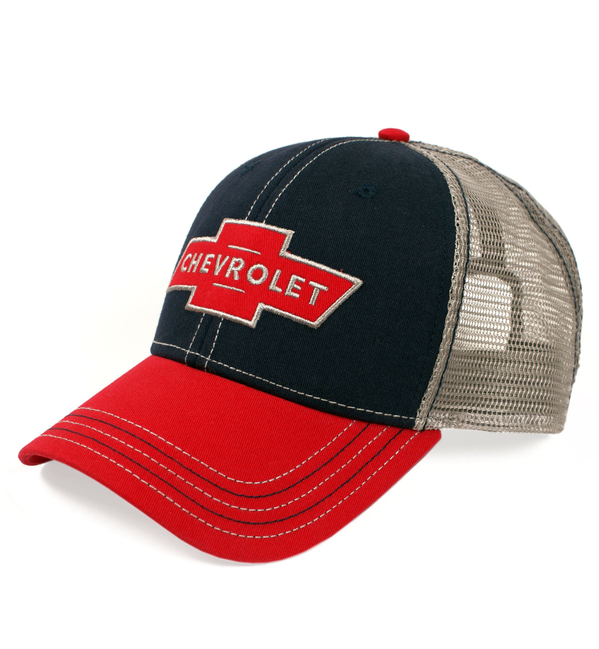 Chevy Red Logo Patch Hat - Black and Red — Detroit Shirt Company