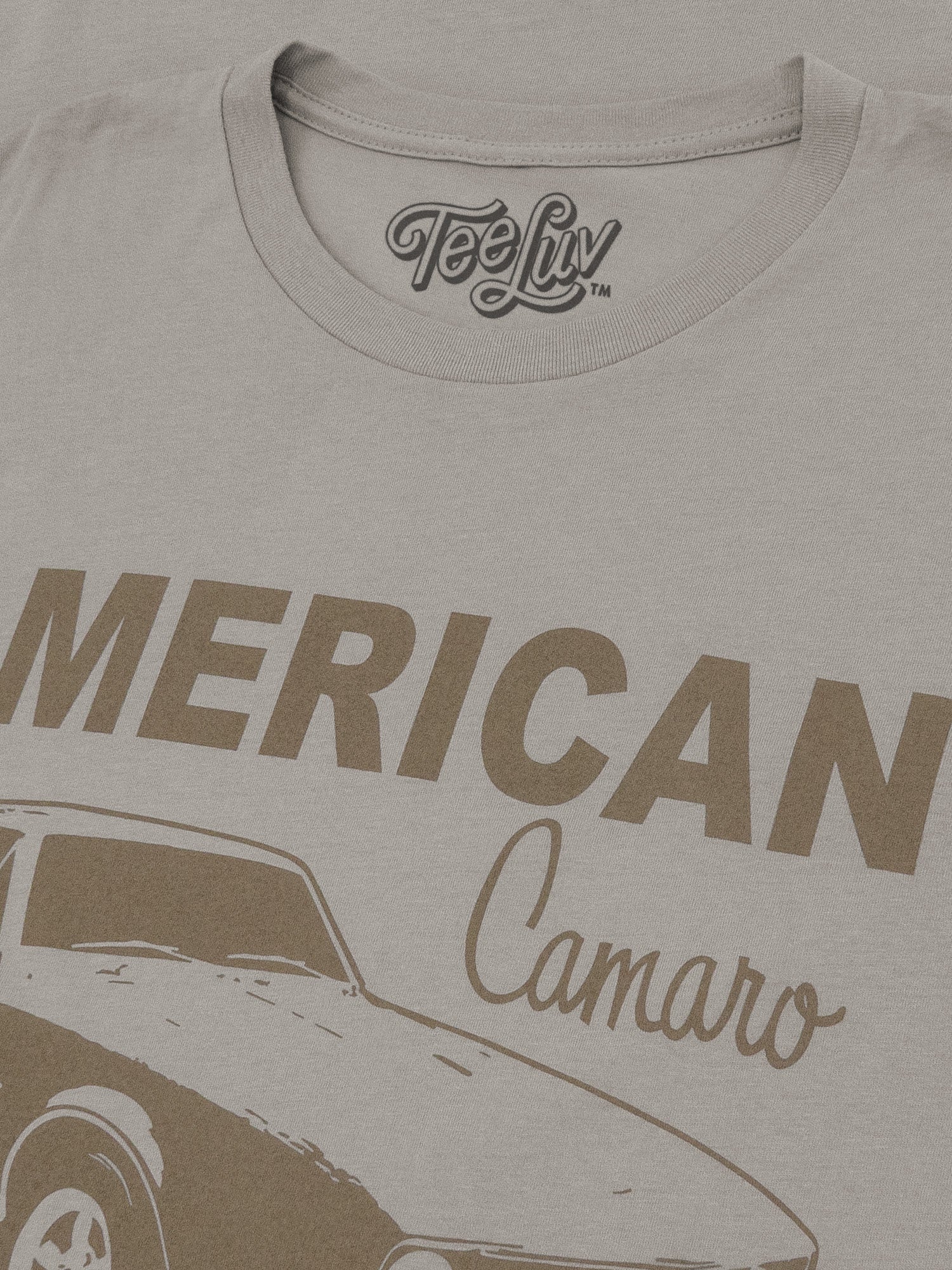 Chevrolet Camaro Faded American Muscle Graphic T-Shirt - Light Gray