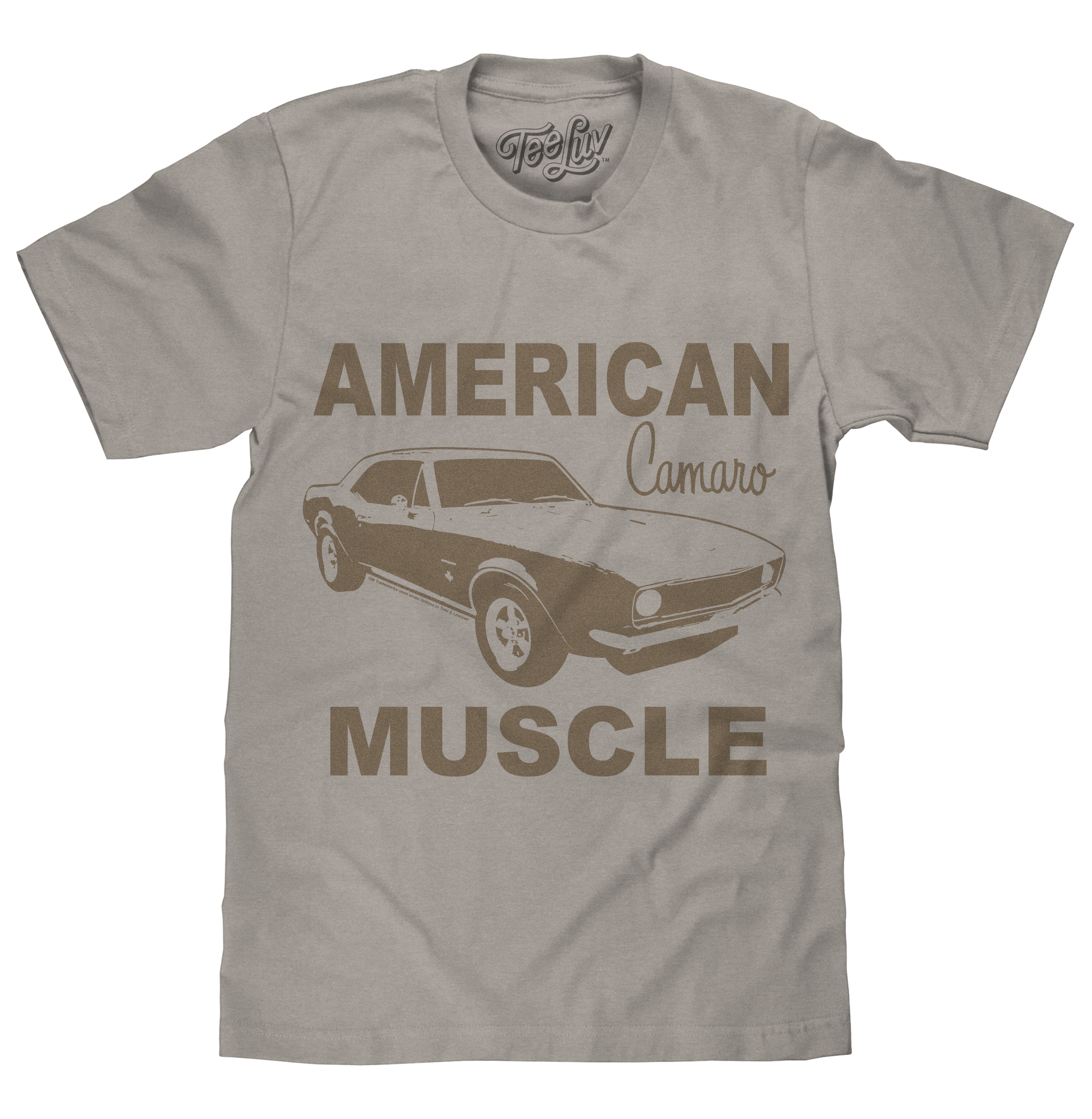 Chevrolet Camaro Faded American Muscle Graphic T-Shirt - Light Gray