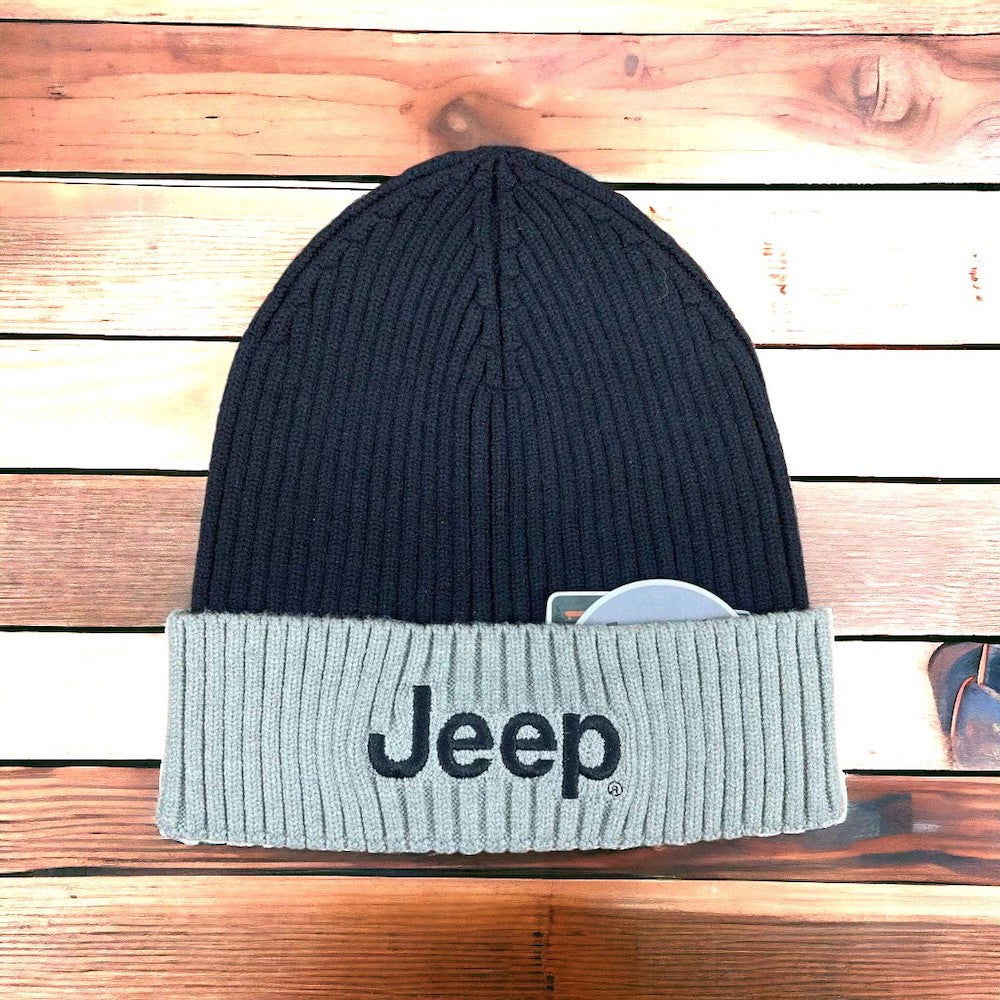 Hat - Jeep Flip Knit - Grey/Black