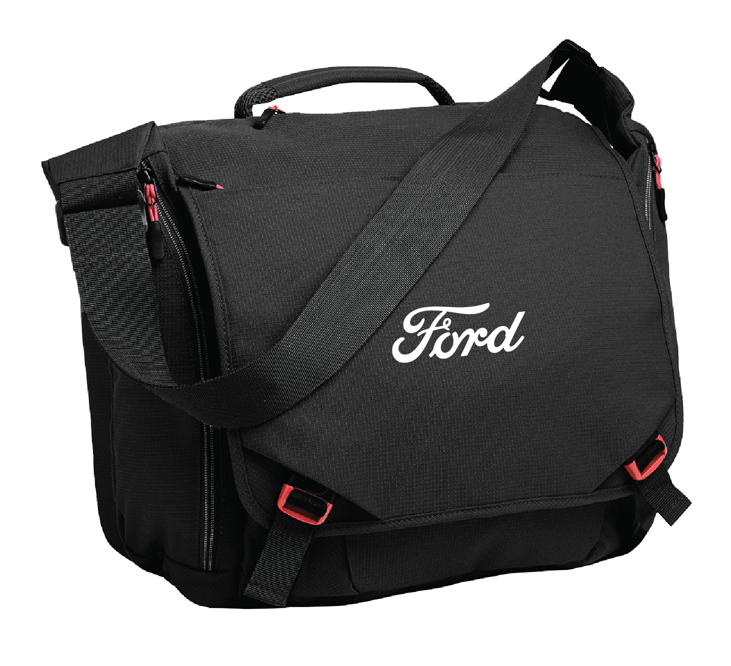 Messenger Bag - Ford Script - Black/Red