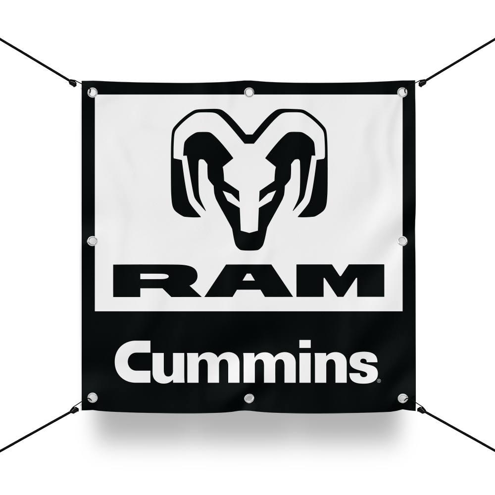 Banner - RAM-Cummins Black/White