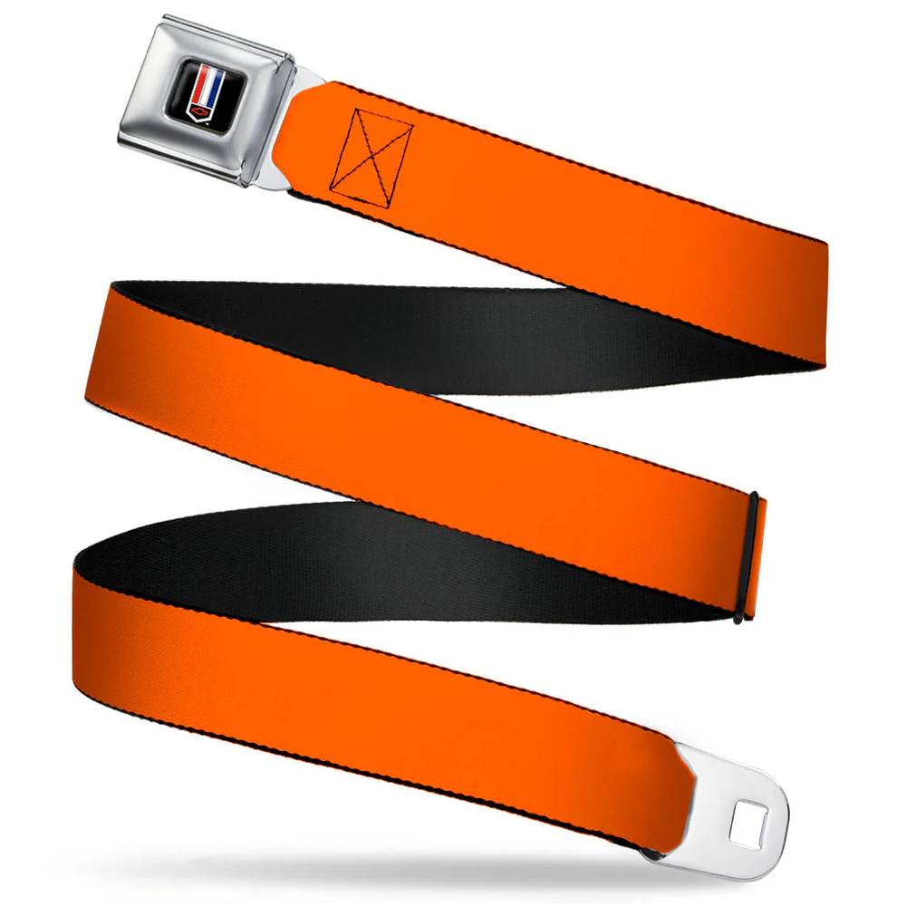 Camaro Badge Full Color Seatbelt Belt - Orange