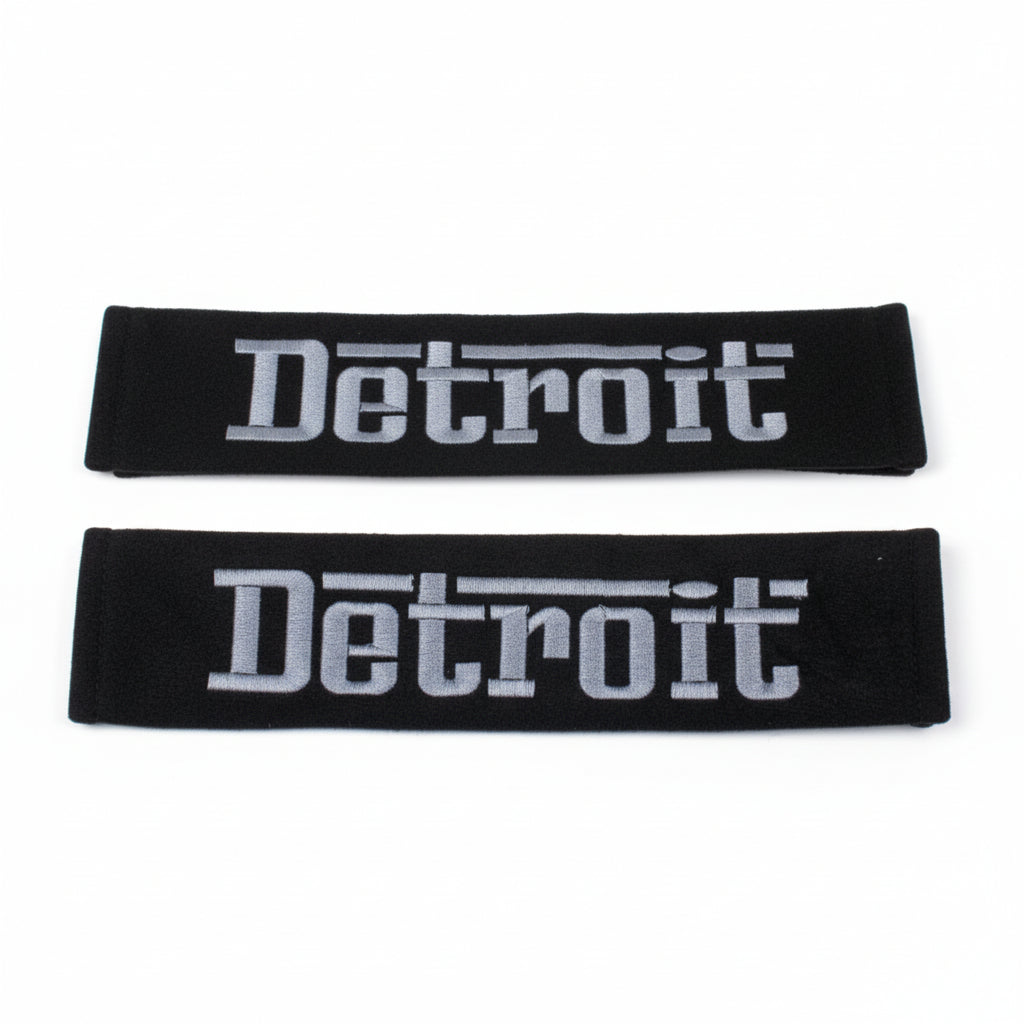 Seat Belt Covers - Detroit Grigio
