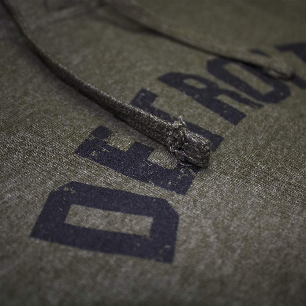 Detroit Bend Hoodie Sweatshirt Army Green