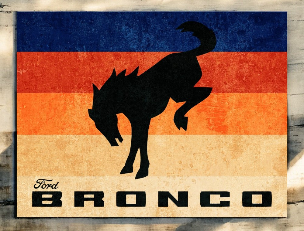 Metal Sign - Ford Bronco - Current Logo
