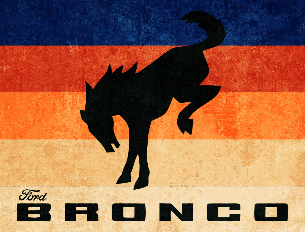 Metal Sign - Ford Bronco - Current Logo