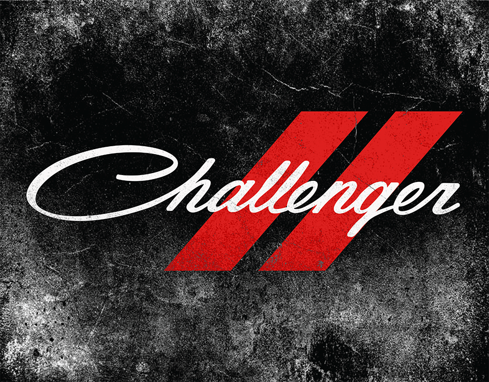 Metal Sign - Dodge Challenger Script