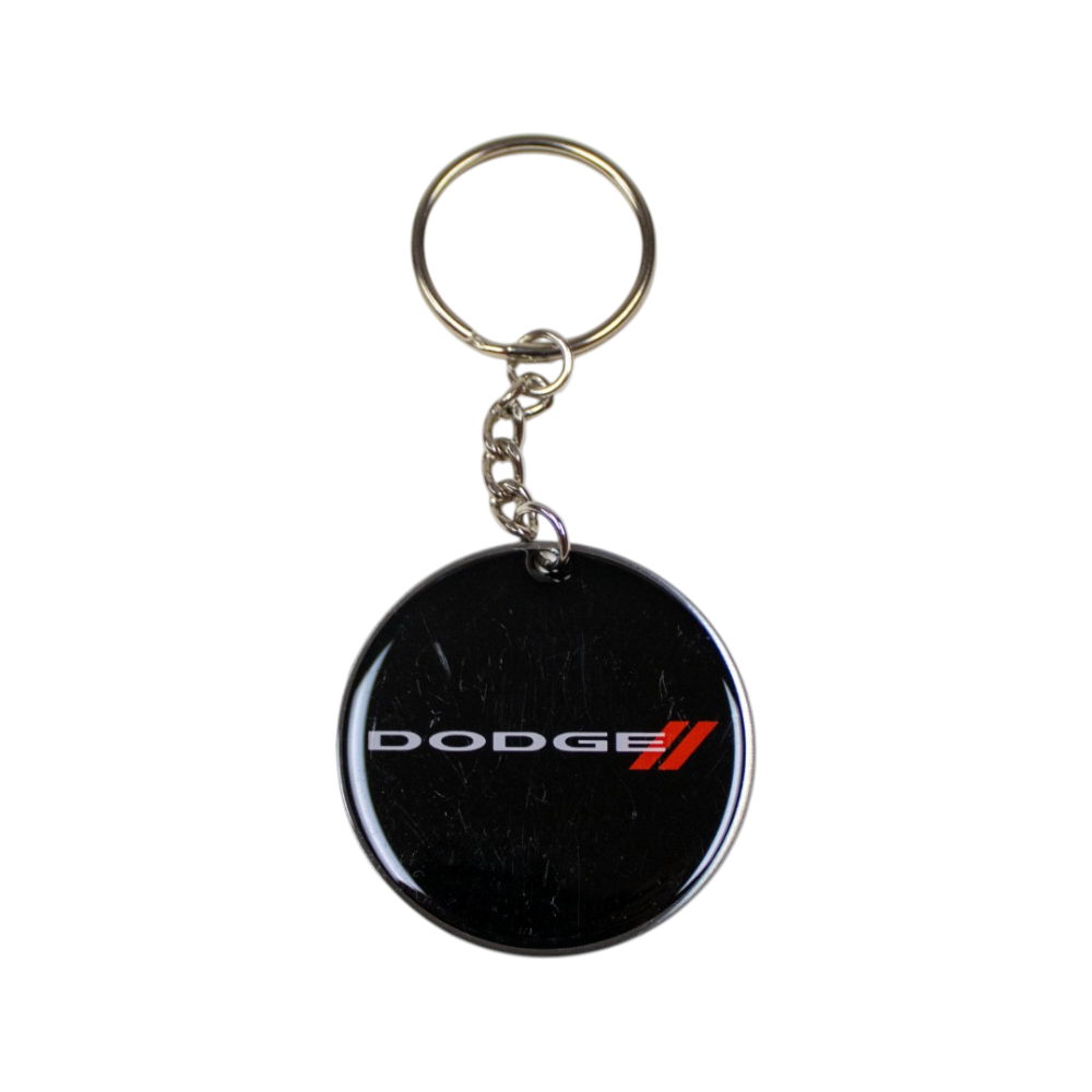 Keychain - Dodge Charger Rhombus - Round Metal