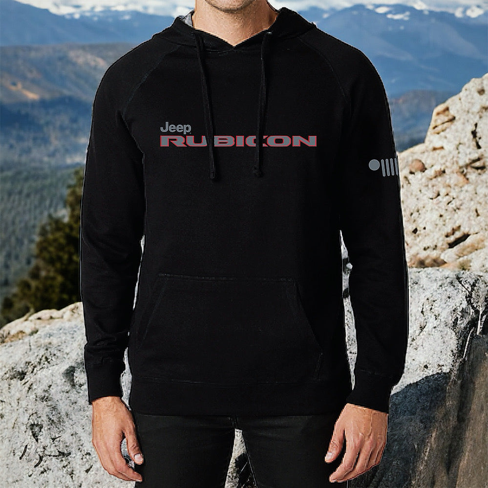 Mens Jeep® Rubicon French Terry Hoodie - Black
