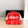 Hat - Detroit Thirsty Red Plaid Richardson Snapback
