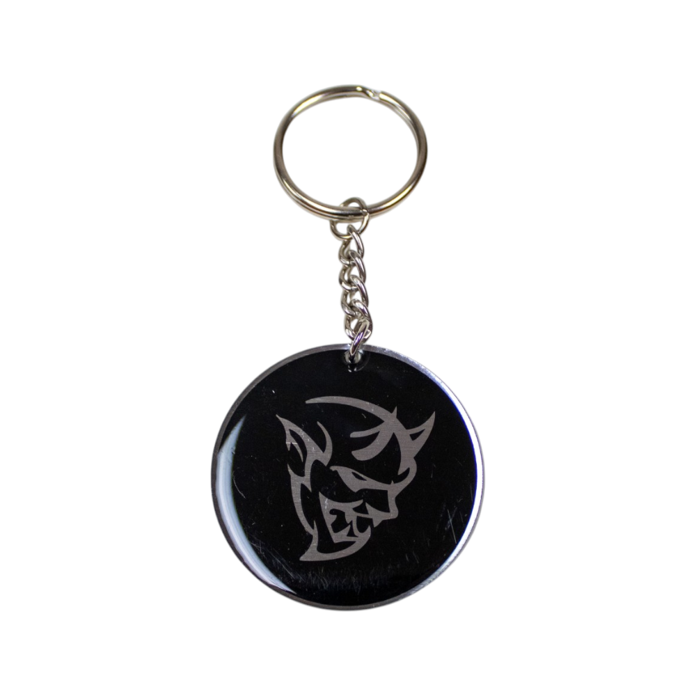 Keychain - Dodge Demon - Round Metal