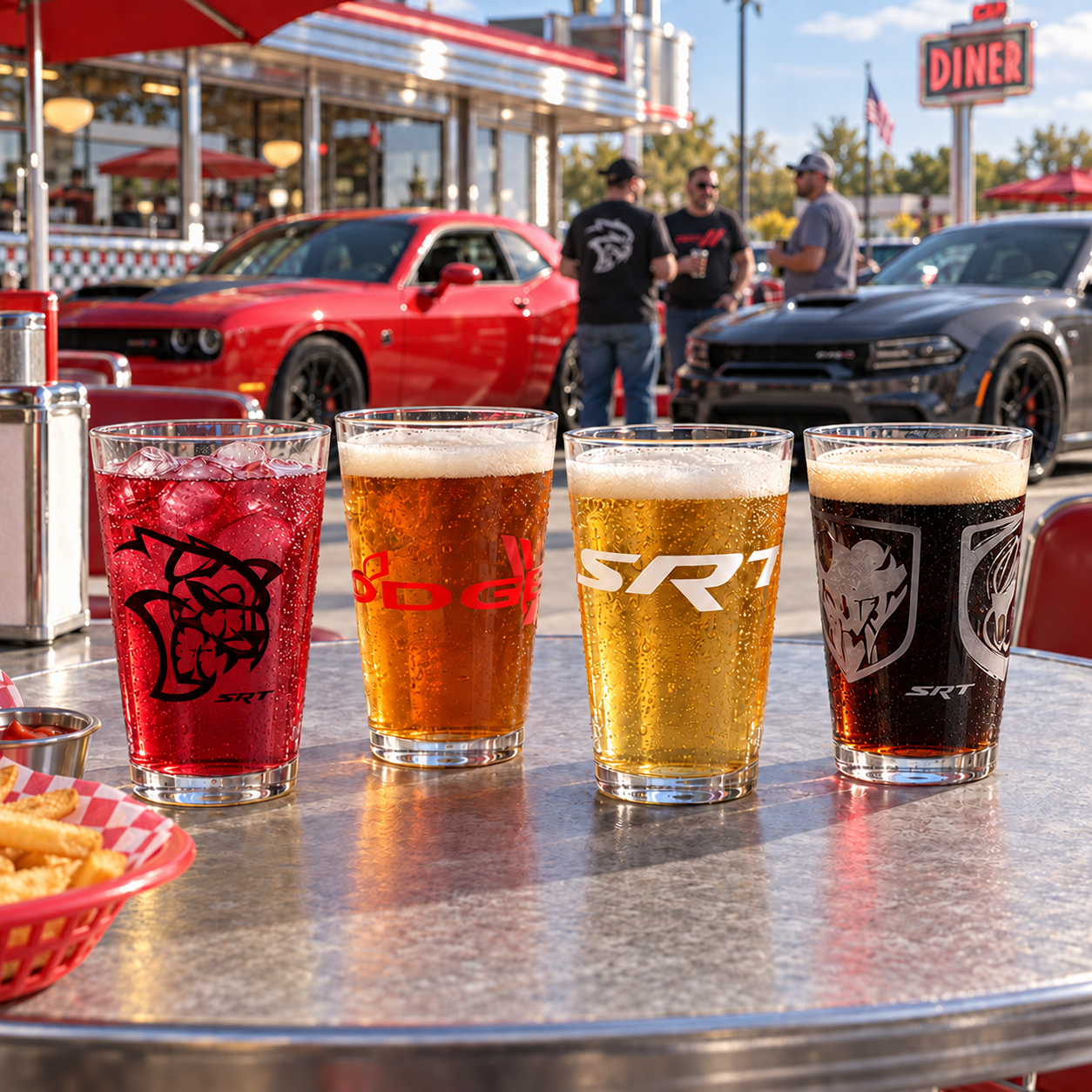 Pint Glass 4 Pack - Dodge
